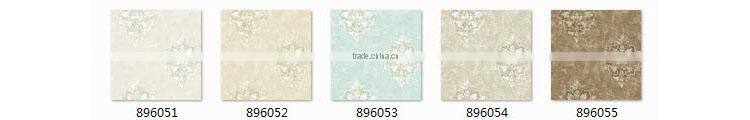new embossed non woven wallpaper, beige classic damask wall covering for apartment , home accent wall paper shop