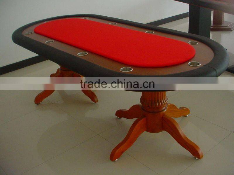 84 Inch Deluxe Texas Poker Table With wooden Leg