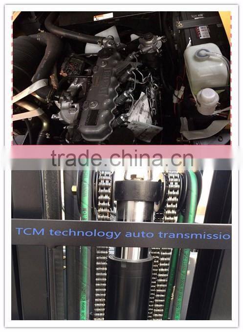 pneumatic water pump gasoline forklift 1.8t trucks for sale with Japanese Engine