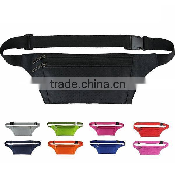 2016 best selling factory wholesale cheap nylon light beautiful colorful sport running waist bag