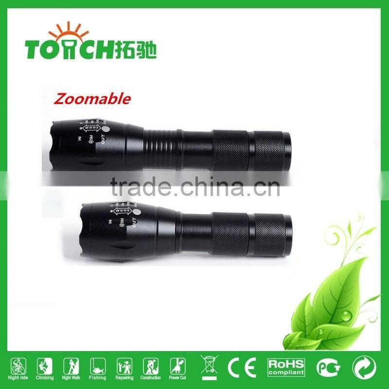 classic lights led E17 Zoomable LED Torch light XM-L T6 waterproof 5 modes long-range led Flashlight