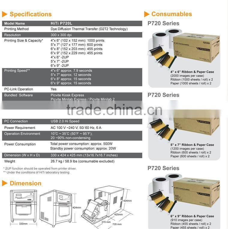 Best choice high speed printing service hiti printer