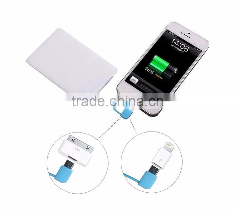 2016 Gleese Wholesale Power Bank Credit Size Different Colors Pocket Power Bank