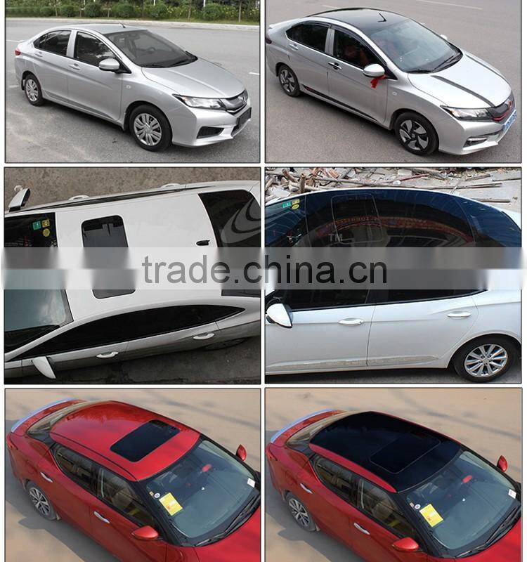 150Microns Stylish High Glossy Black Car Foil Stickers Sunroof Vinyl Film