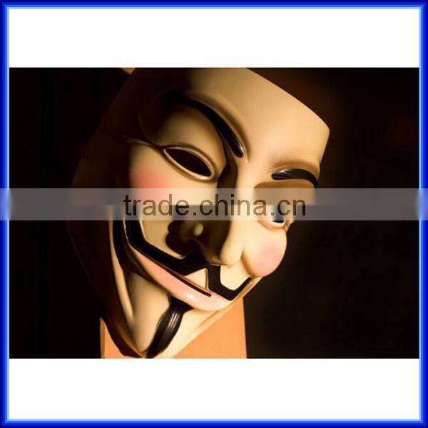 Hot anonymous resin V for vendetta mask for adult costume cosplay, odor eliminating masquerade masks halloween party masks