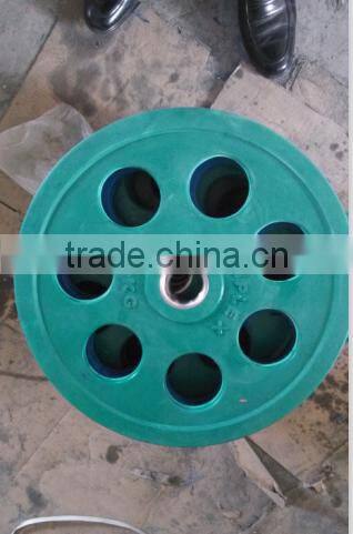 7 Holes Olympic Weight Lifting Rubber Plate