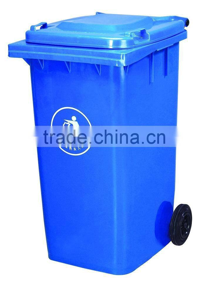 HDPE HOT!outdoor plastic dustbin with wheels 240 Liter with EN840