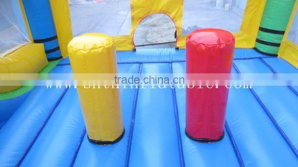 Best selling commercial Inflatable crayon Combo / inflatable crayon bouncer