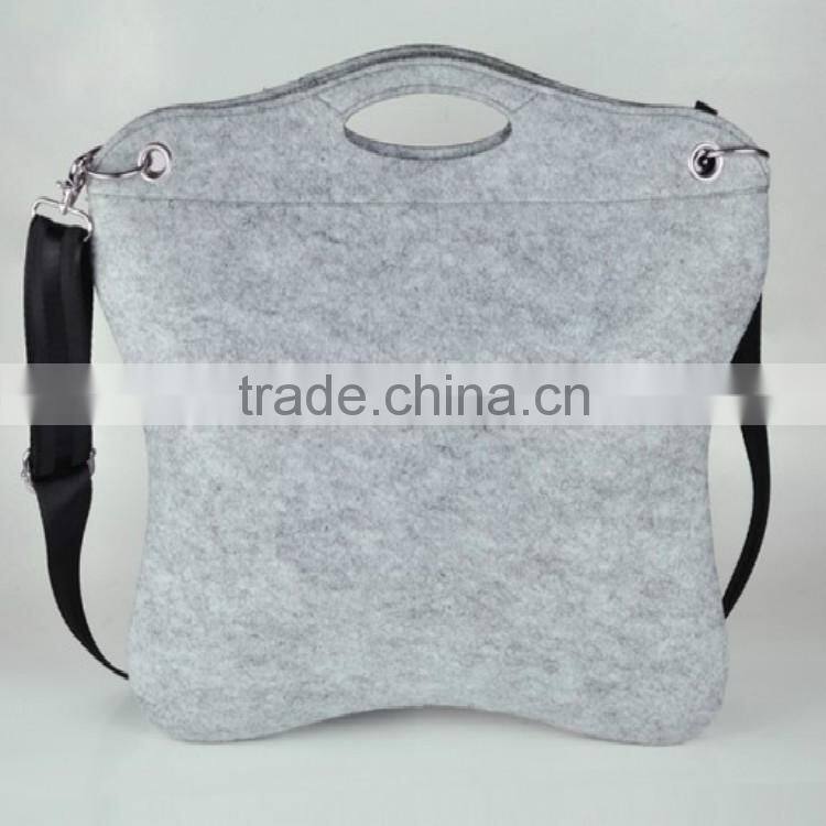 wool women tote felt bag for women casual felt handbags female shopper bag felt shoulder women bag