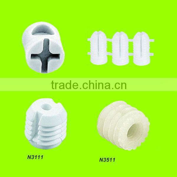 The best business reputation plastic white Furniture cross head hammer barrel nut(N3411)