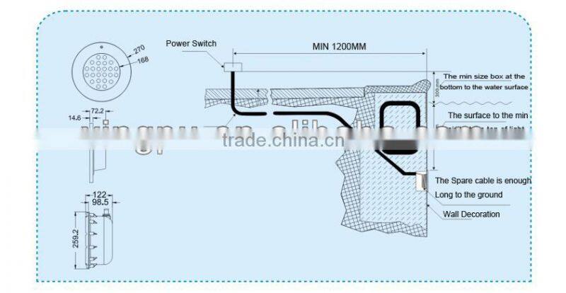 PAR56 LED LAMP, plastic swimming pool lights