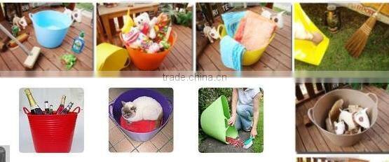 PE garden tools storage bucket,flexible plastic party tubs,Ice tub,REACH