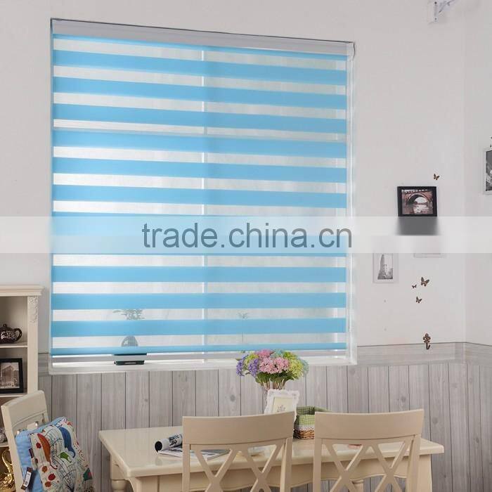 Double layer zebra blinds lace pleated window blinds