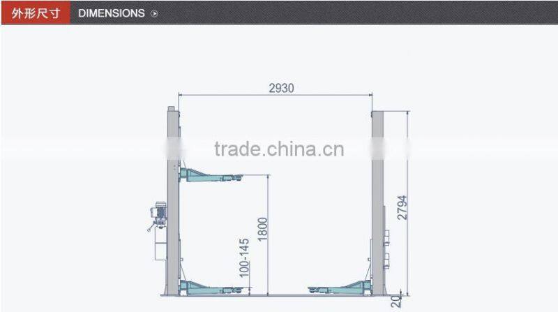 Two post car lift hot sale