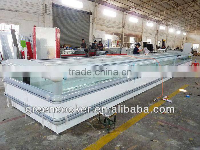 supermarket food display freezer equipment with remote compressor