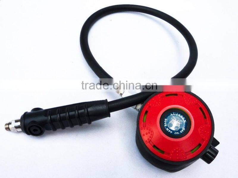 2nd Stage scuba diving regulator with a mouth piece and a hose