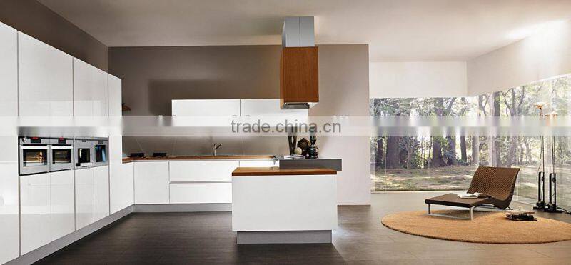Modern lacquer kitchen cabinet with black high gloss lacquer