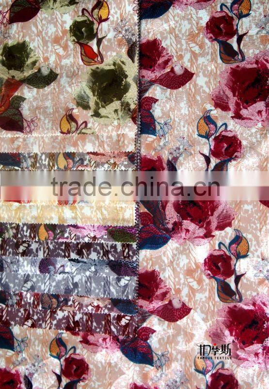 2014 Velvet Fabric With Printing