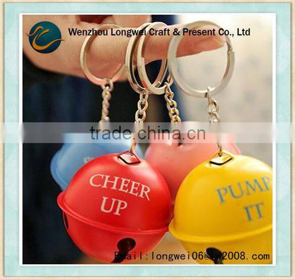 small bell shaped keychain metal/souvenir keychain/coin keychain