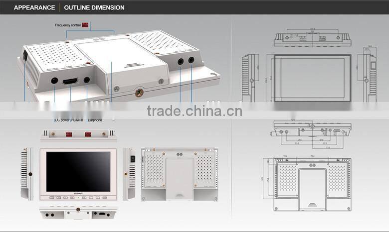 Fatshark 5.8G Receiver 7 Inch HD Wireless Black Pearl FPV Monitor Built-in Battery