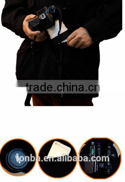 New Design Cotton Photography Camera Vest for Hiking and Trekking Hooded Vest Jacket -Black ,Light Grey