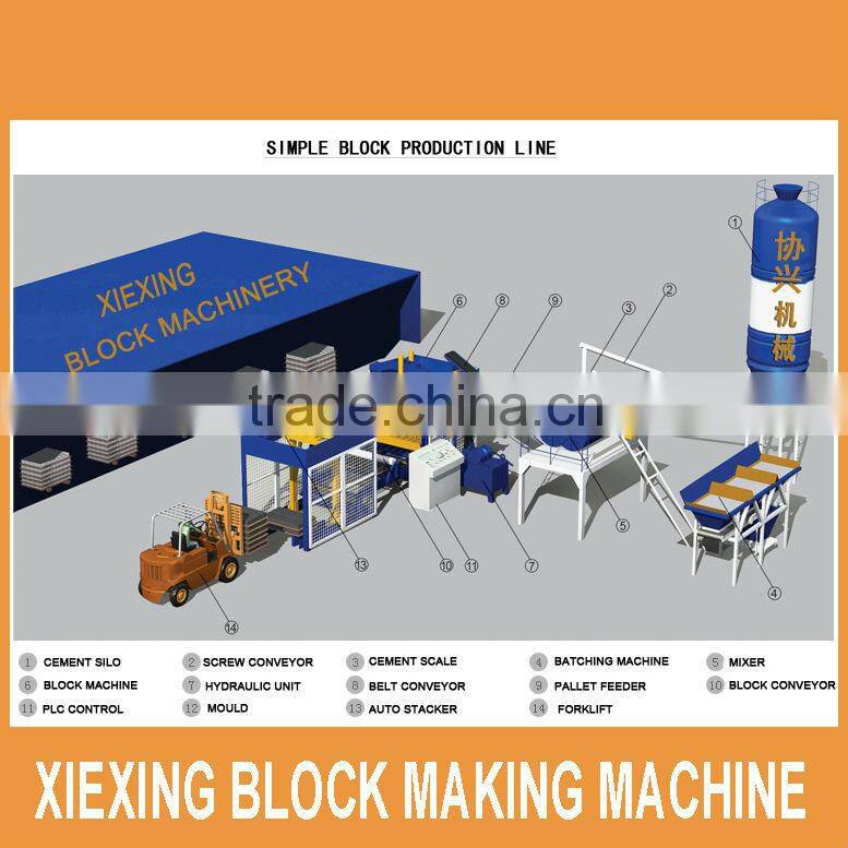 QT4-15 Flyash paver brick making machine
