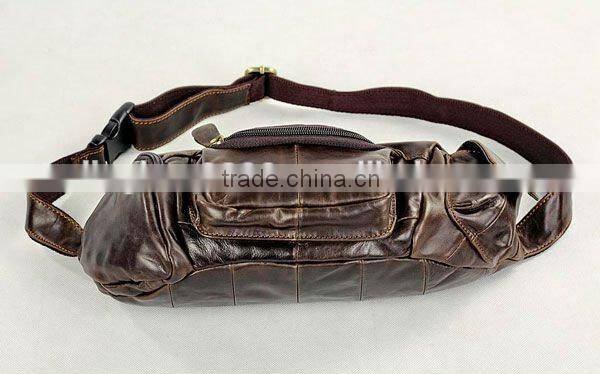 Style Coffee Men's Waist Bag Fanny Pack Adjustable Belt Purse