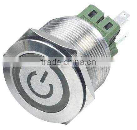 Illuminated Waterproof Push Button Switch L25(Dia.25mm) IP67