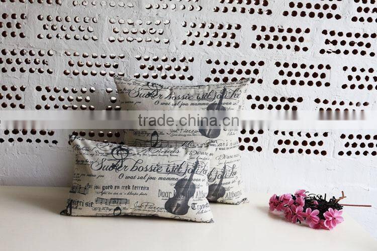 retro elegant design100% linen cotton butterfly printed sofa home decor back rest cushion cushion cover