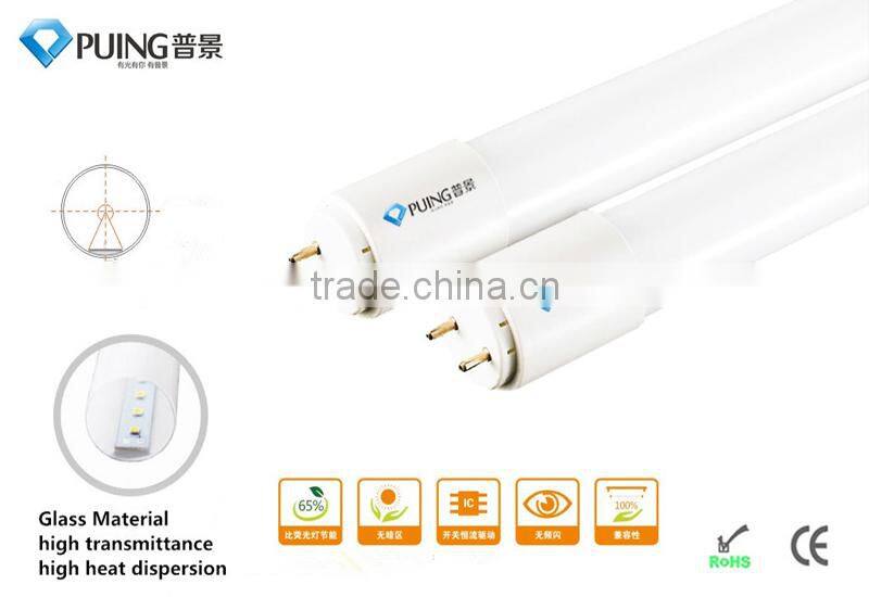 Hot sell 18w 4ft glass cover 360 degree led tube light CE ROHS approved
