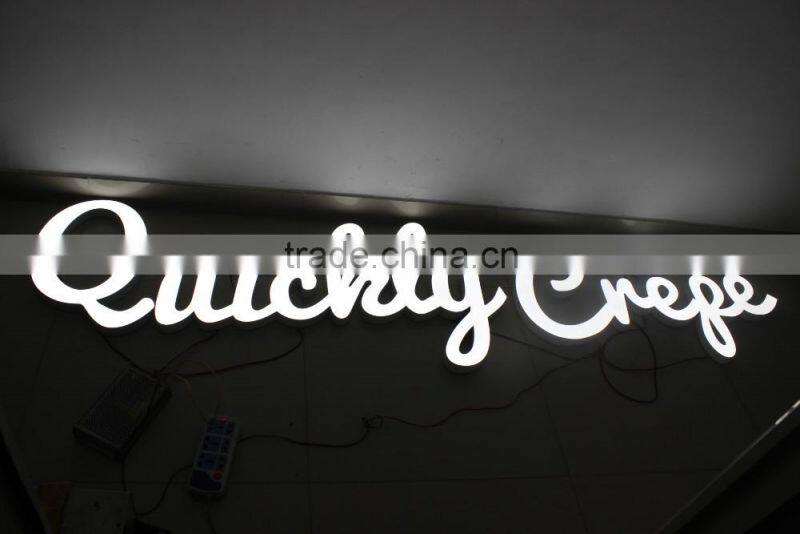 High bright waterproof outdoor light up led resin letter