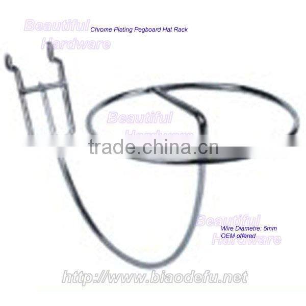 Mirror Chrome Slatwall Hat Bracket