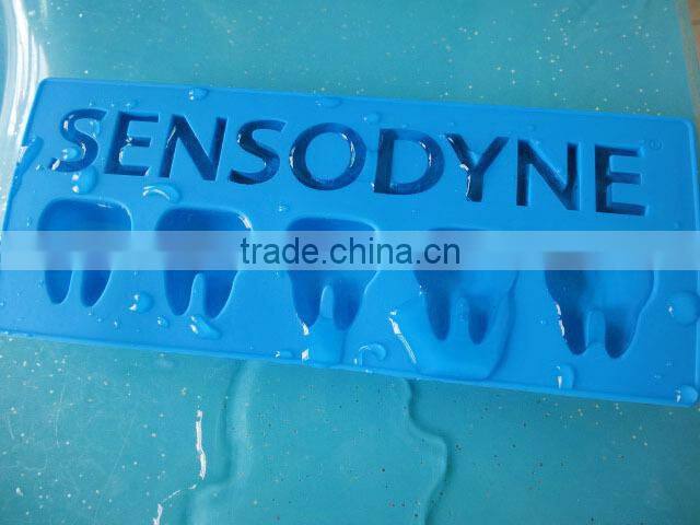 Very Cute tooth shapped blue silicone mold for sweets