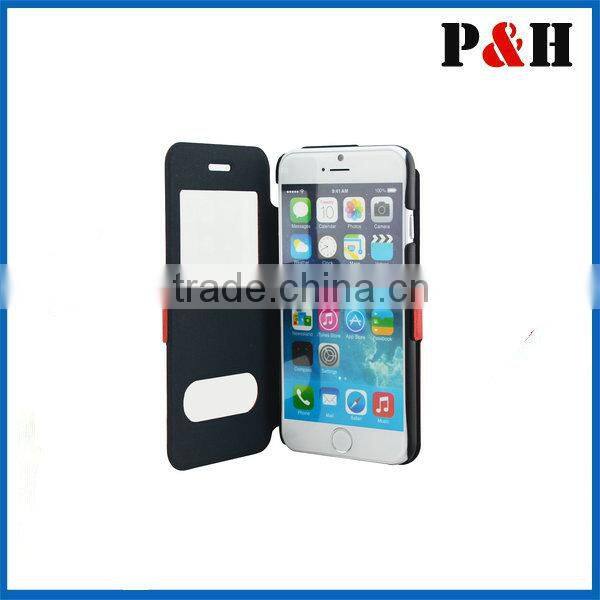 Windown View Leather Case Cover For Iphone 6