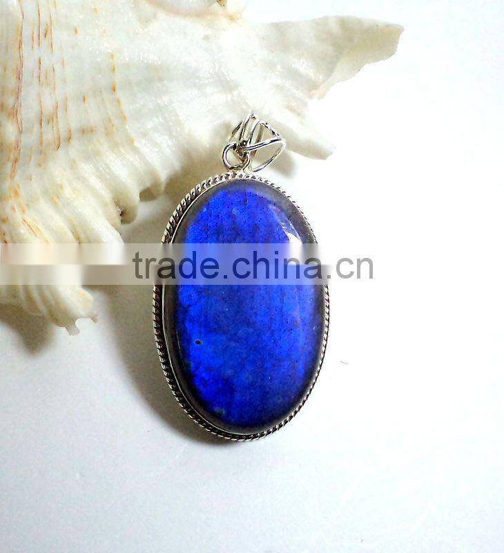 Rose Quartz Oval Cabochon Pendant, 925 Solid Silver Pendant, Designer Silver Pendant