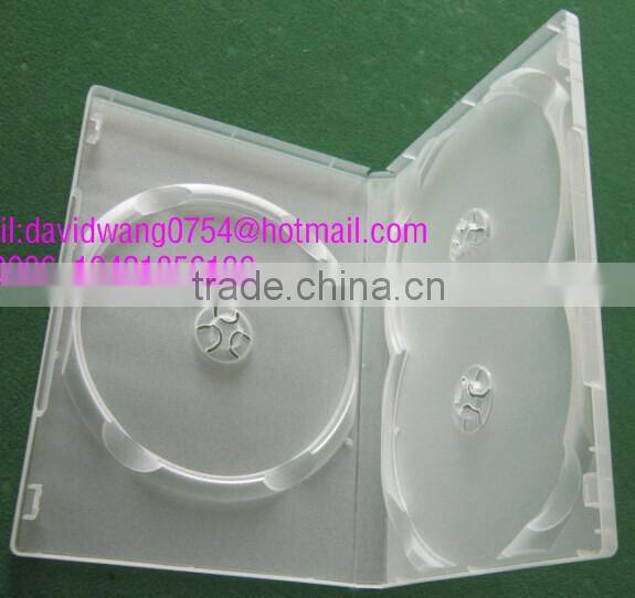 14mm Clear 3discs dvd case with smooth Film