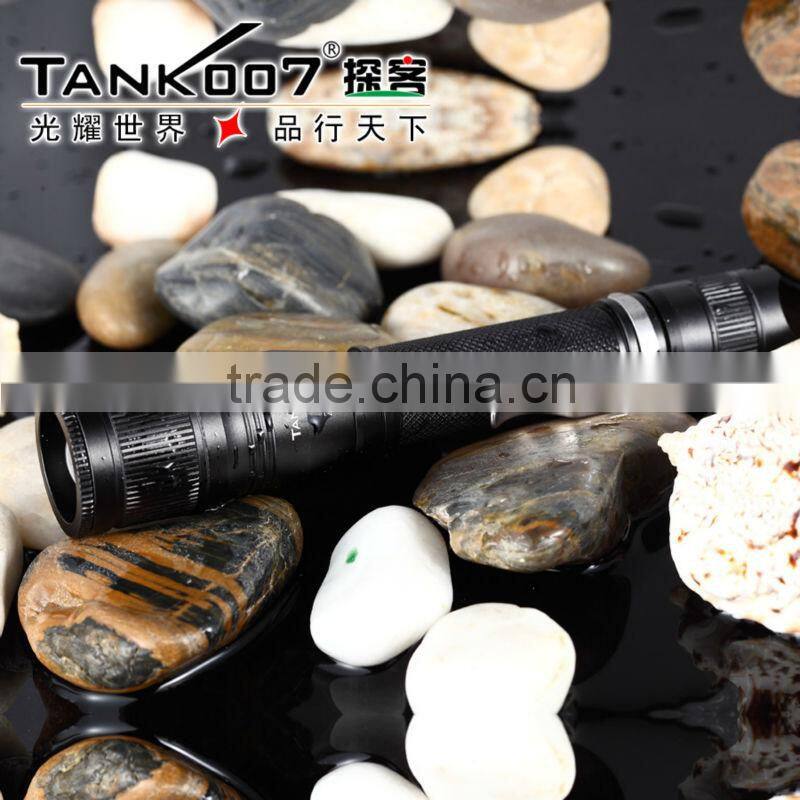 High quality zoom flashlight torch, with 2*AAA battery 5 modes 260 lumens, from TANK007 factory ZM112