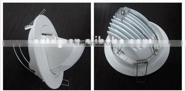 Commercial COB 7w 10w 12w led recessed swivel downlight