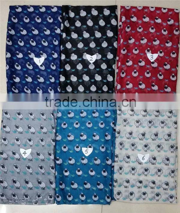 Fashion animal scarf 100% Viscose elephant print Scarf