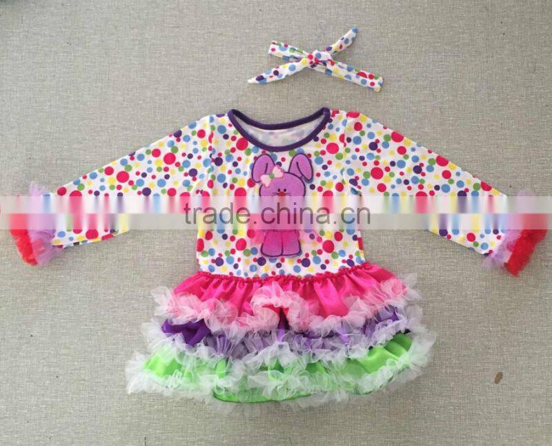 2016 newly made easter chick kids dress wholesale factory sale easter baby girls dresses