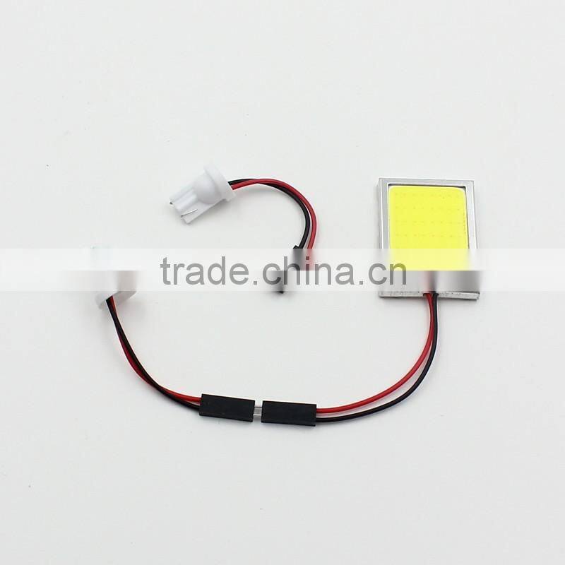 new arrival COB led dome light T10 festoon panels bulb interior light for cars with t10 c5w holder cob car reading lamp