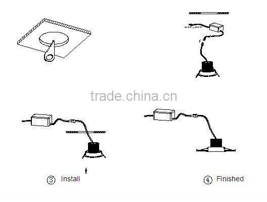 small led ceiling ligh 12w led ceiling pot lights AC100-240V 814lm