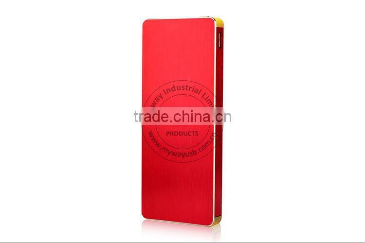 Personalized dual output usb power bank charger 12000mah for tablet charging