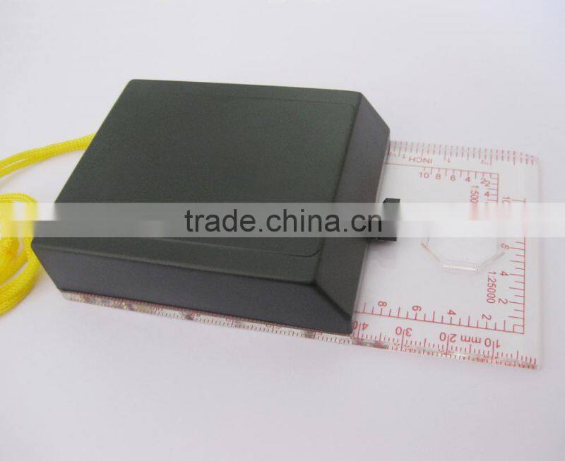 Standard Military folding ruler map compass/map Compass with mirror