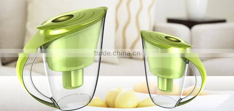 New design negative ORP portable alkaline water filter pitcher