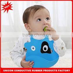 cute animal printed baby products 100% Eco-friendly silicone baby products waterproof baby products with pocket UN-0802