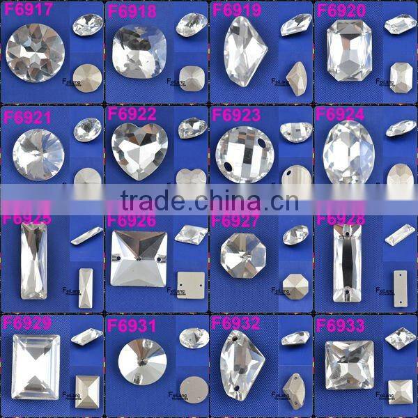 Feilang brand horse eyes flat back glass crystal beads use for garment