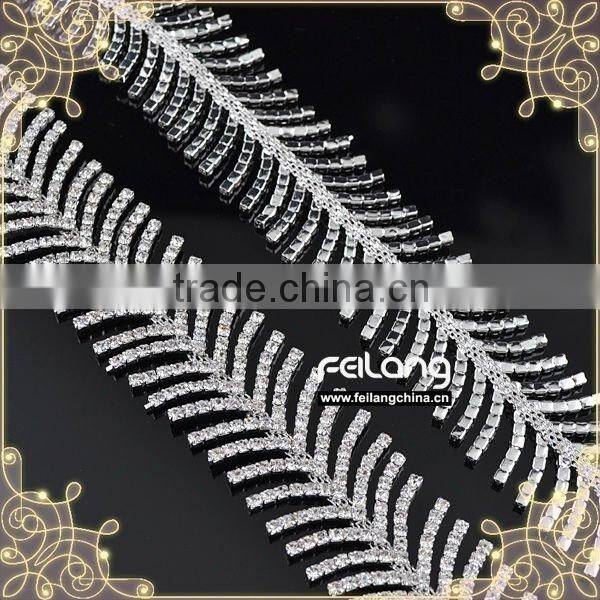 Fancy crystal rhinestone chain trimming