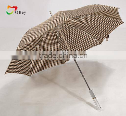 190T PG check fabric custom golf umbrella