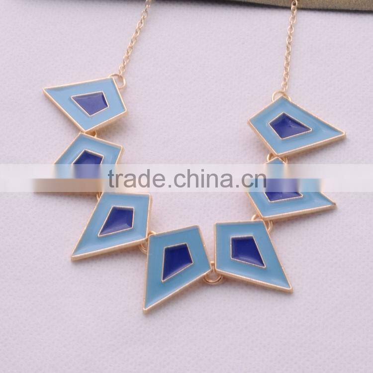 >>>New Arrival Design Charm Fashion Necklace Alloy Epoxy Chunky Diamonds Choker Necklace/